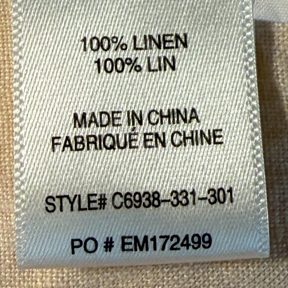 Clothe & Stone 100% Linen Maxi Dress Size M Peach Color Tiered Flowy Silhouette - Picture 8 of 13